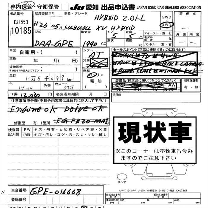 SUBARU XV