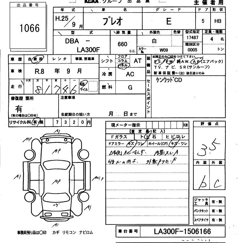 SUBARU PLEO PLUS