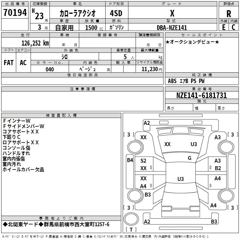 TOYOTA COROLLA AXIO
