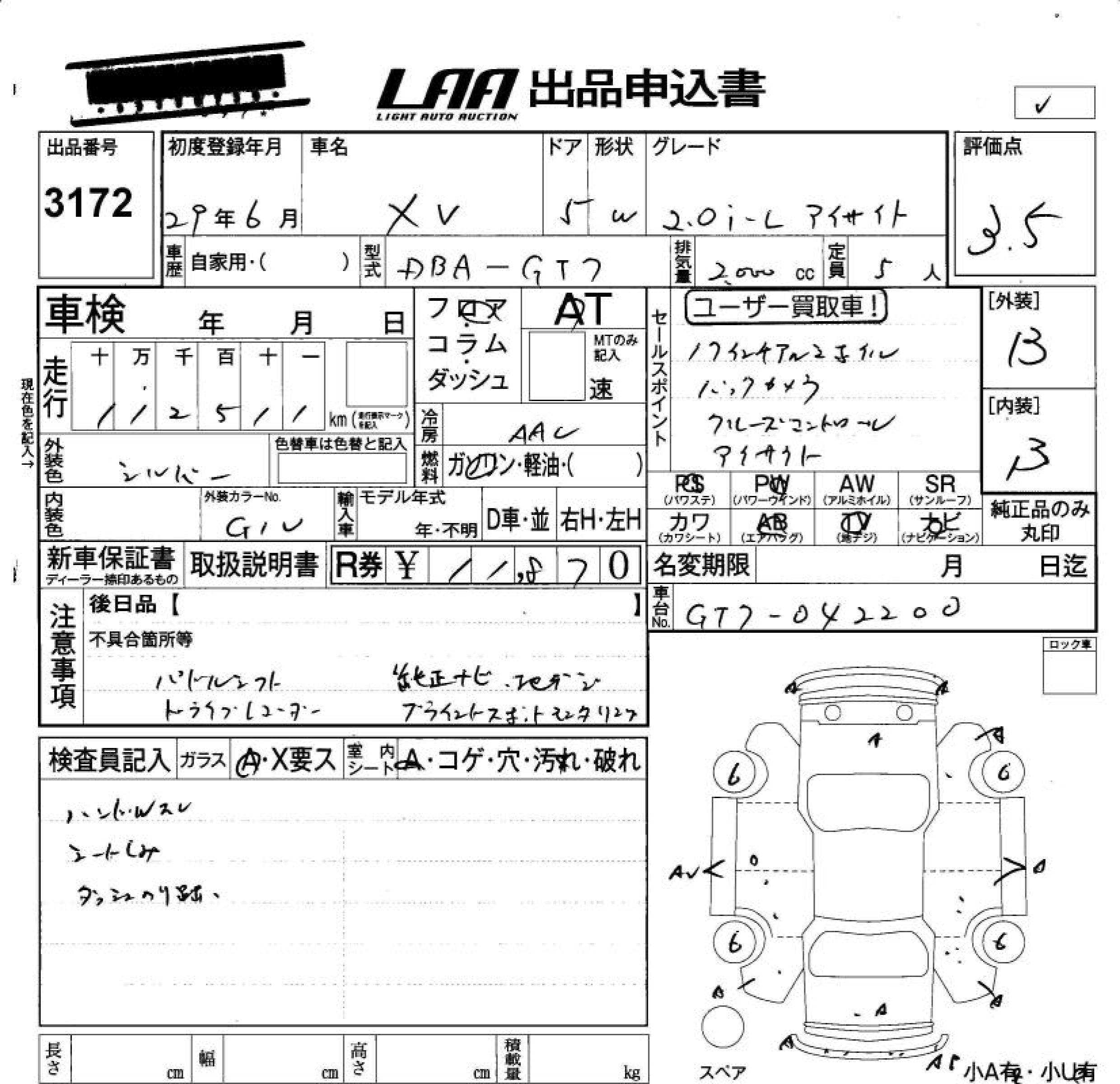 SUBARU XV