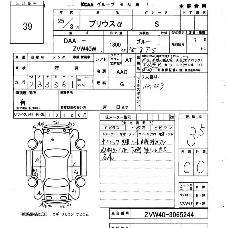TOYOTA PRIUS ALPHA