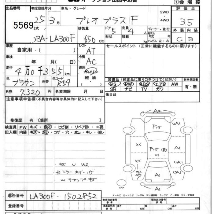 SUBARU PLEO PLUS