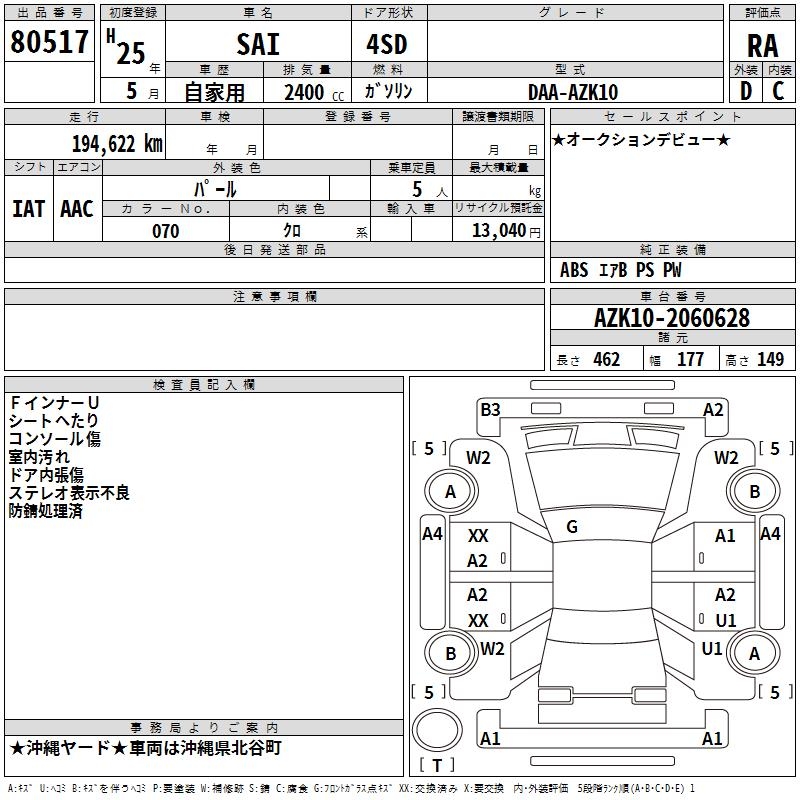 TOYOTA SAI