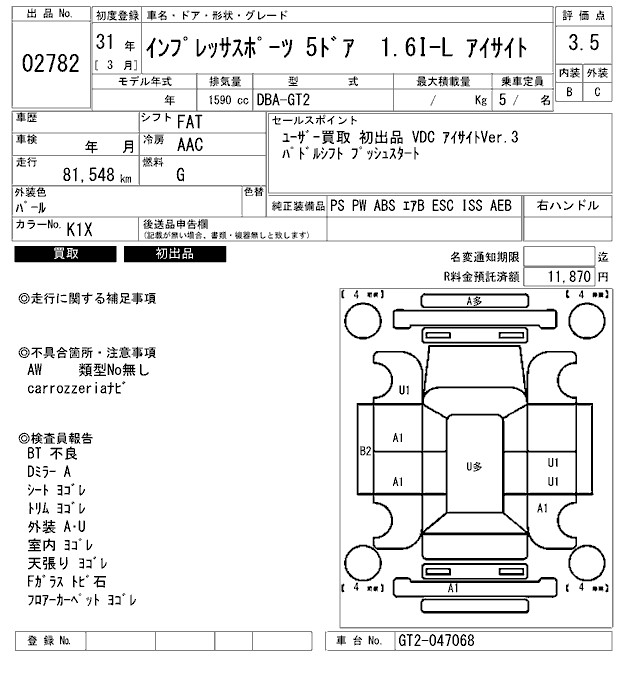 SUBARU IMPREZA