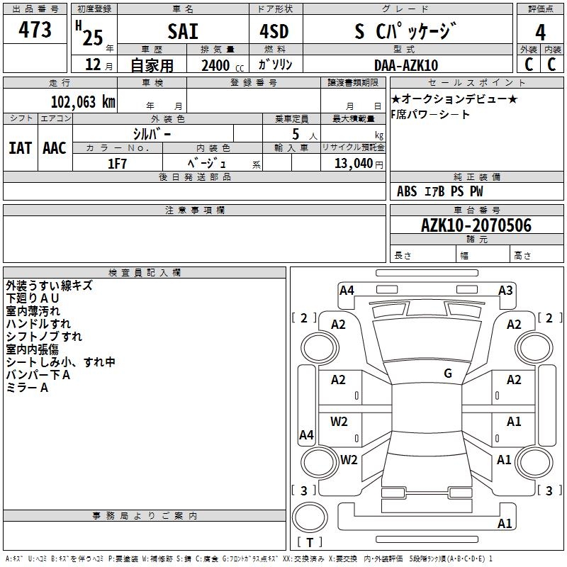 TOYOTA SAI