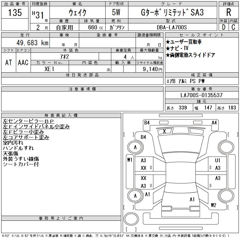 DAIHATSU WAKE
