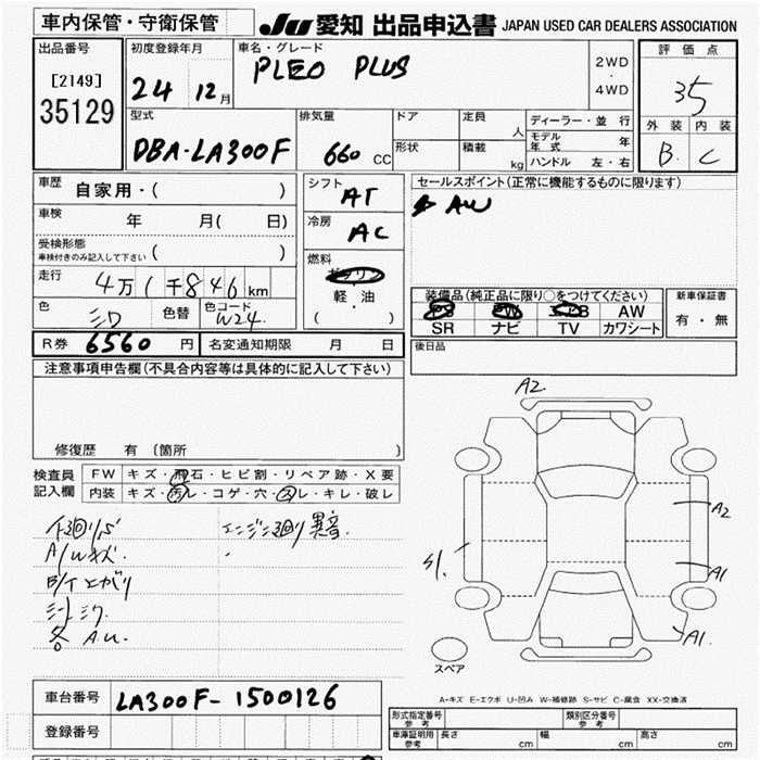 SUBARU PLEO PLUS
