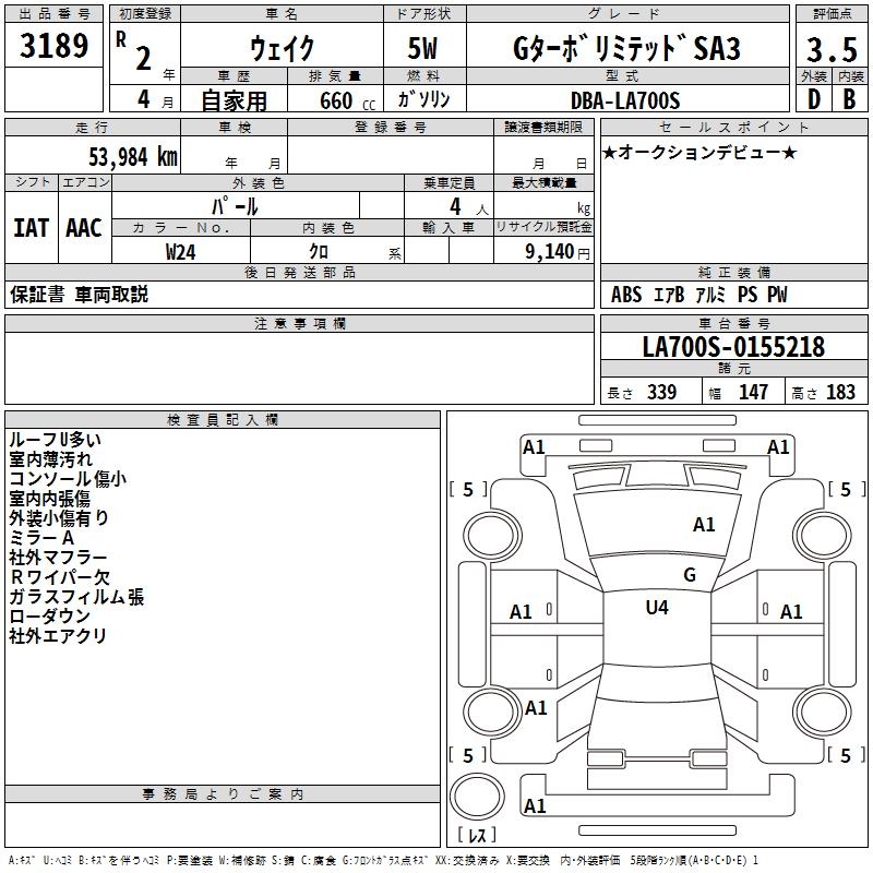 DAIHATSU WAKE