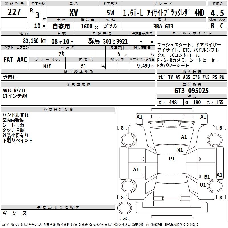 SUBARU XV