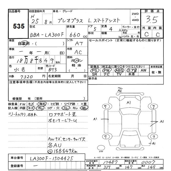 SUBARU PLEO PLUS
