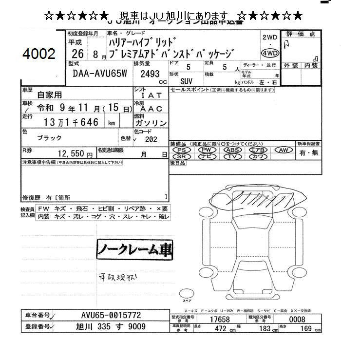 TOYOTA HARRIER