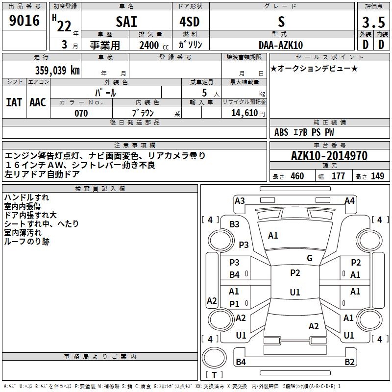 TOYOTA SAI