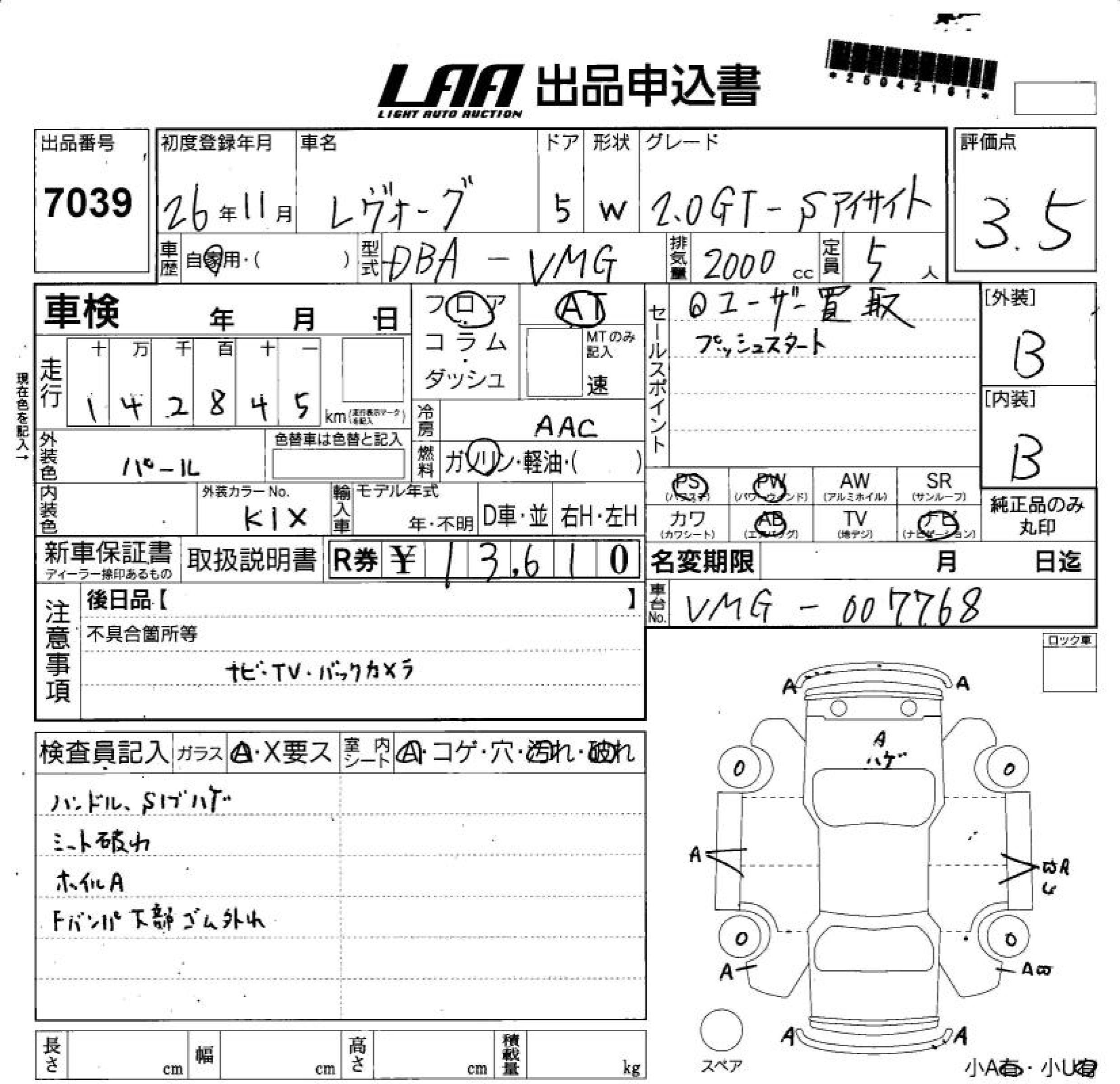 SUBARU LEVORG