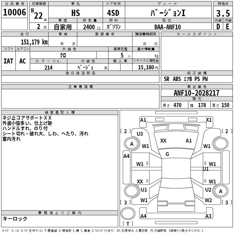 LEXUS HS250H