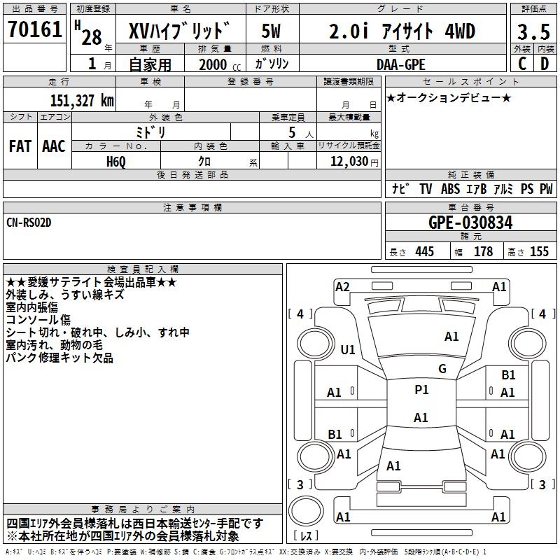 SUBARU XV