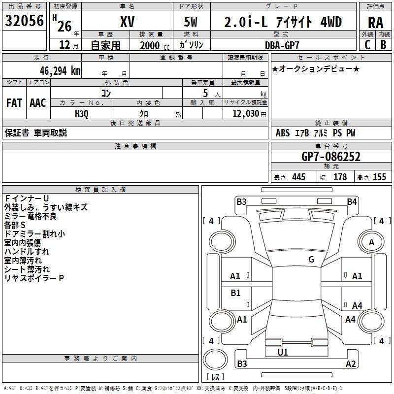 SUBARU XV