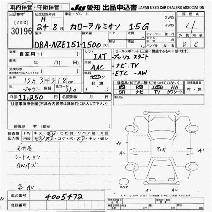 TOYOTA COROLLA RUMION