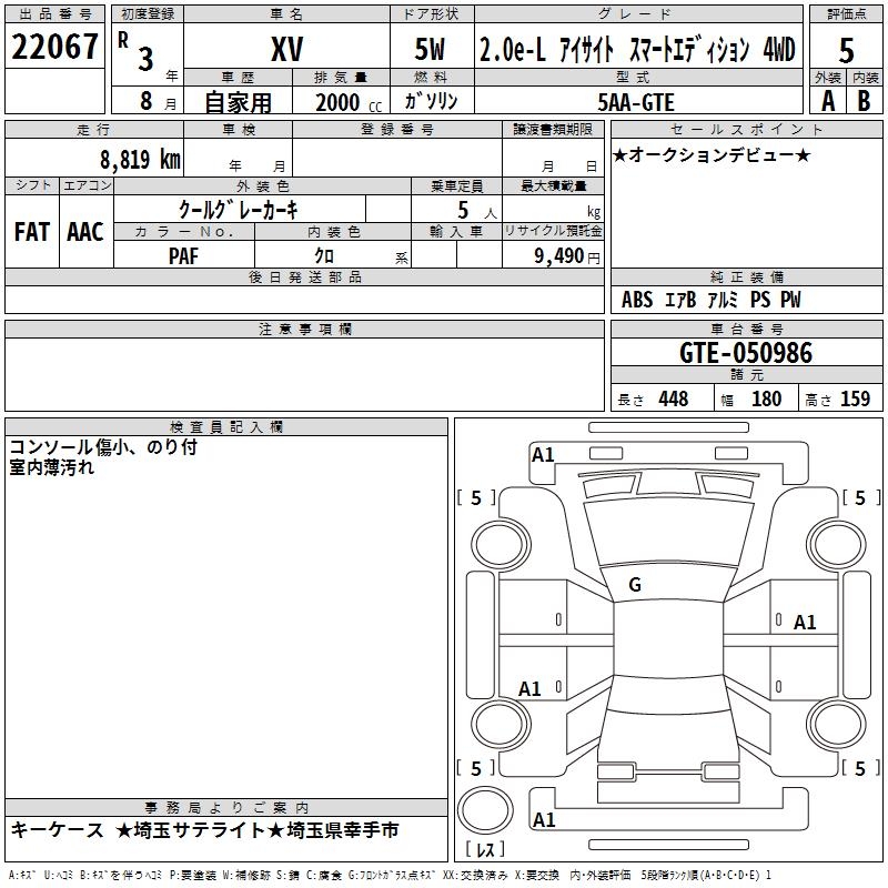 SUBARU XV