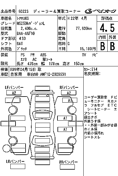 LEXUS HS250H