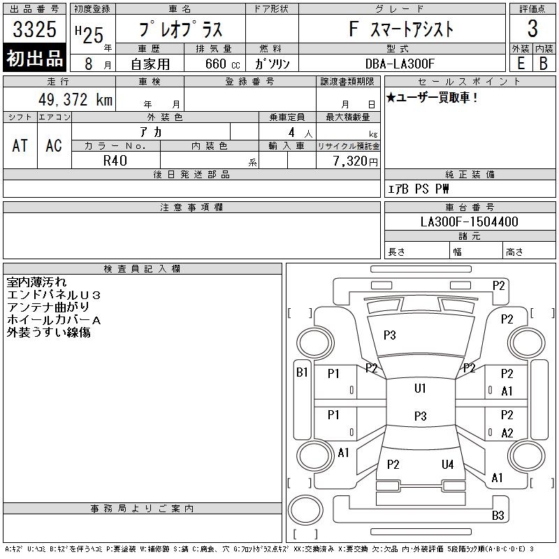 SUBARU PLEO PLUS