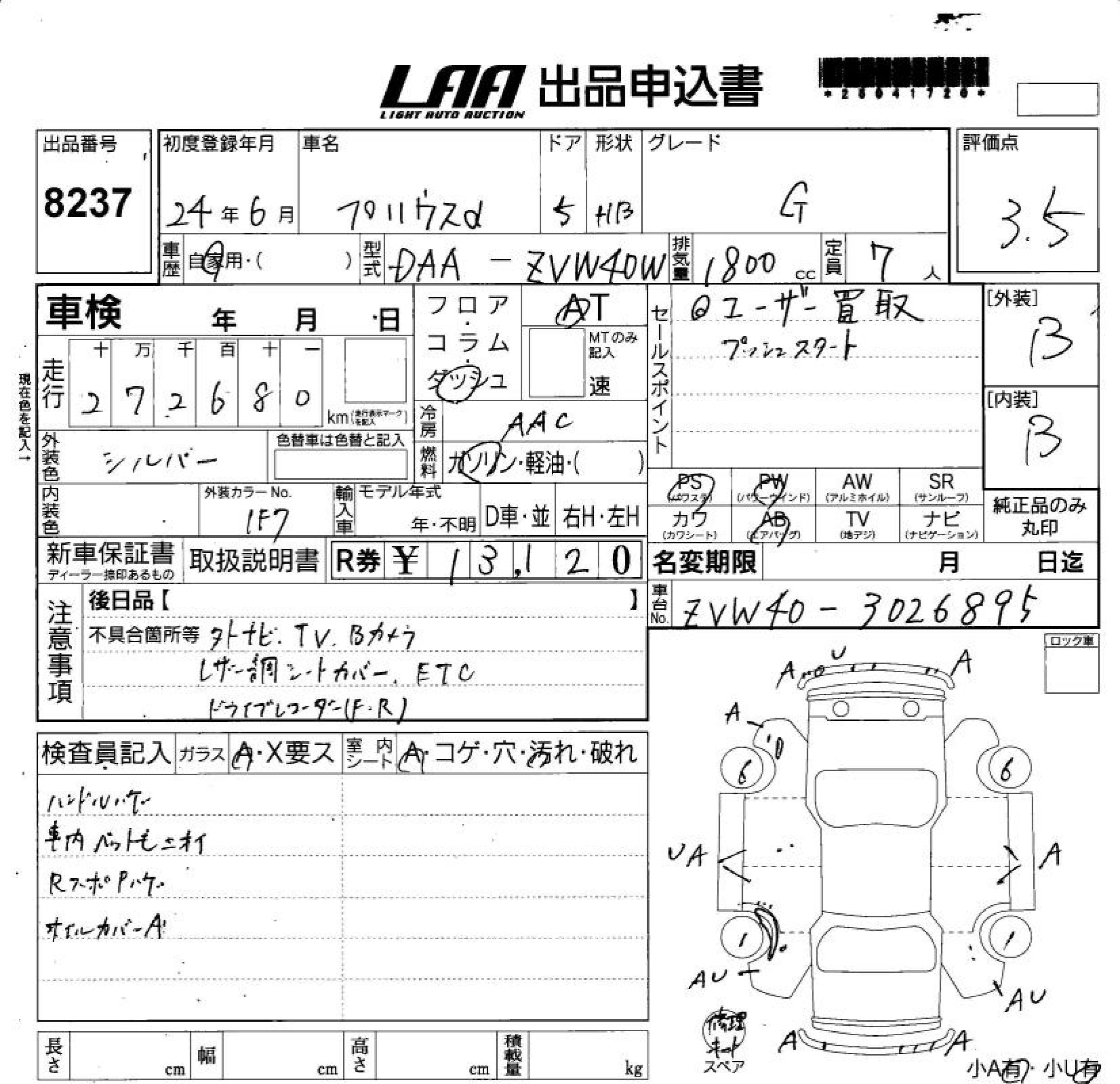 TOYOTA PRIUS ALPHA