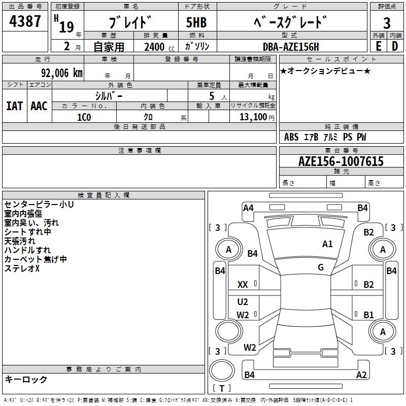 TOYOTA BLADE