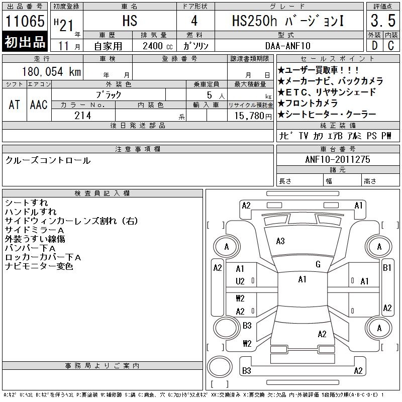 LEXUS HS250H