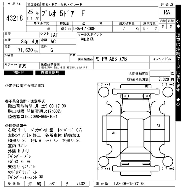 SUBARU PLEO PLUS