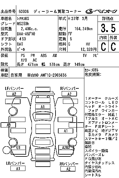 LEXUS HS250H