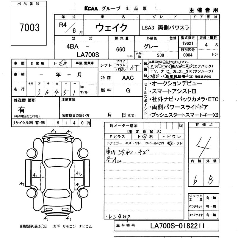 DAIHATSU WAKE