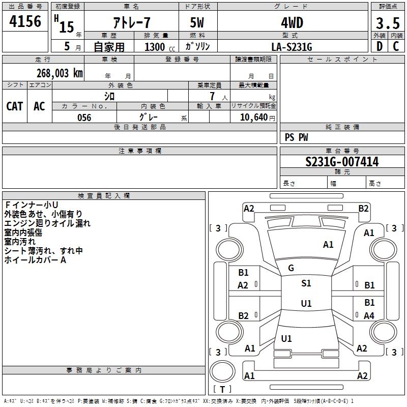 DAIHATSU ATRAI7