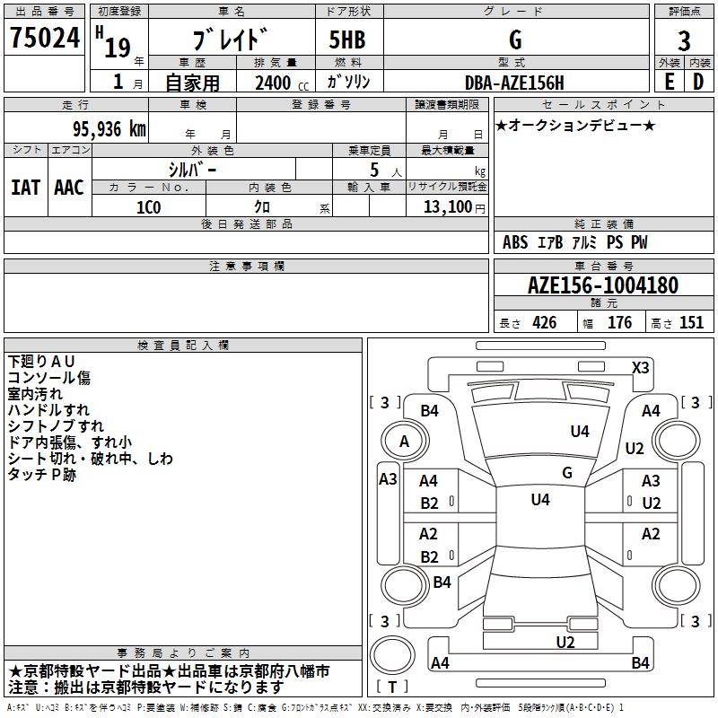 TOYOTA BLADE