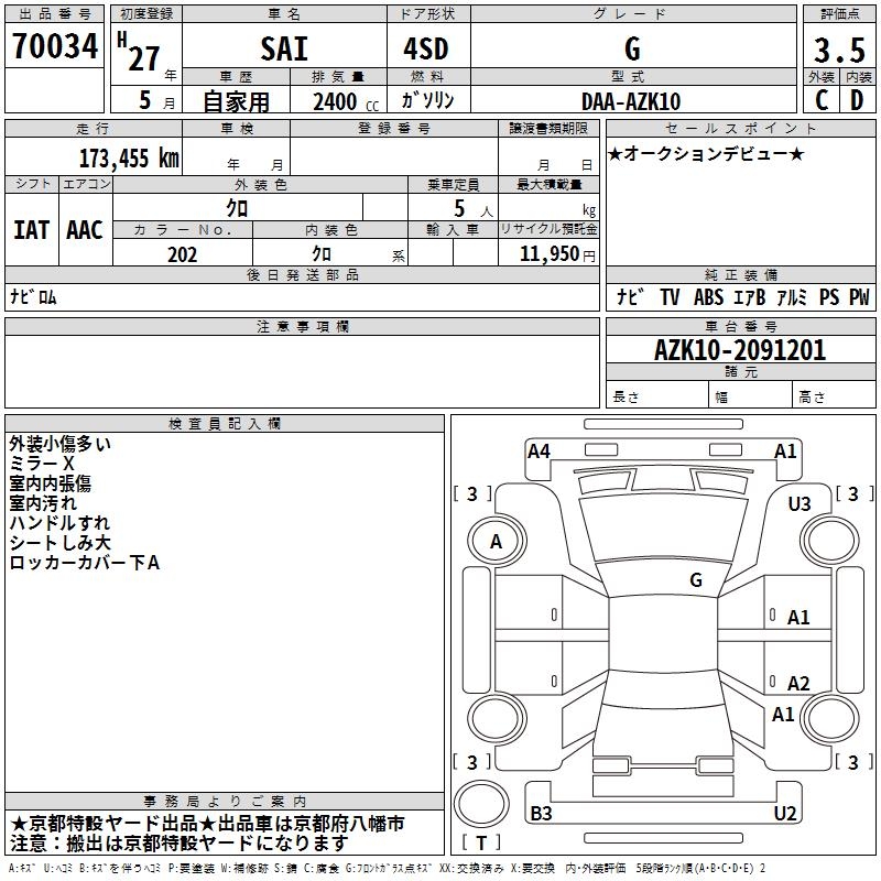 TOYOTA SAI