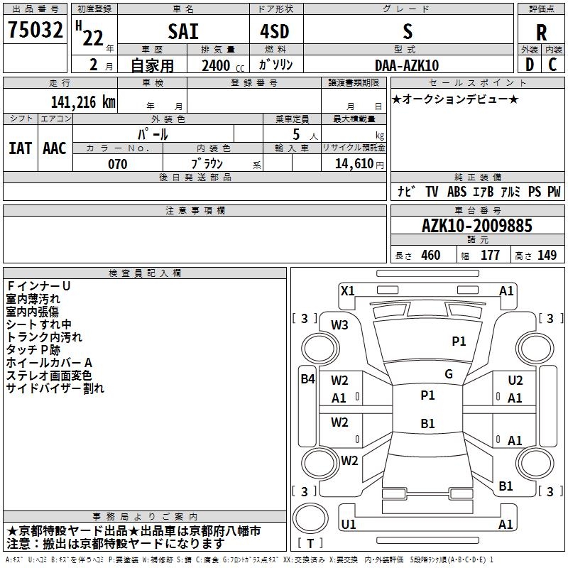 TOYOTA SAI