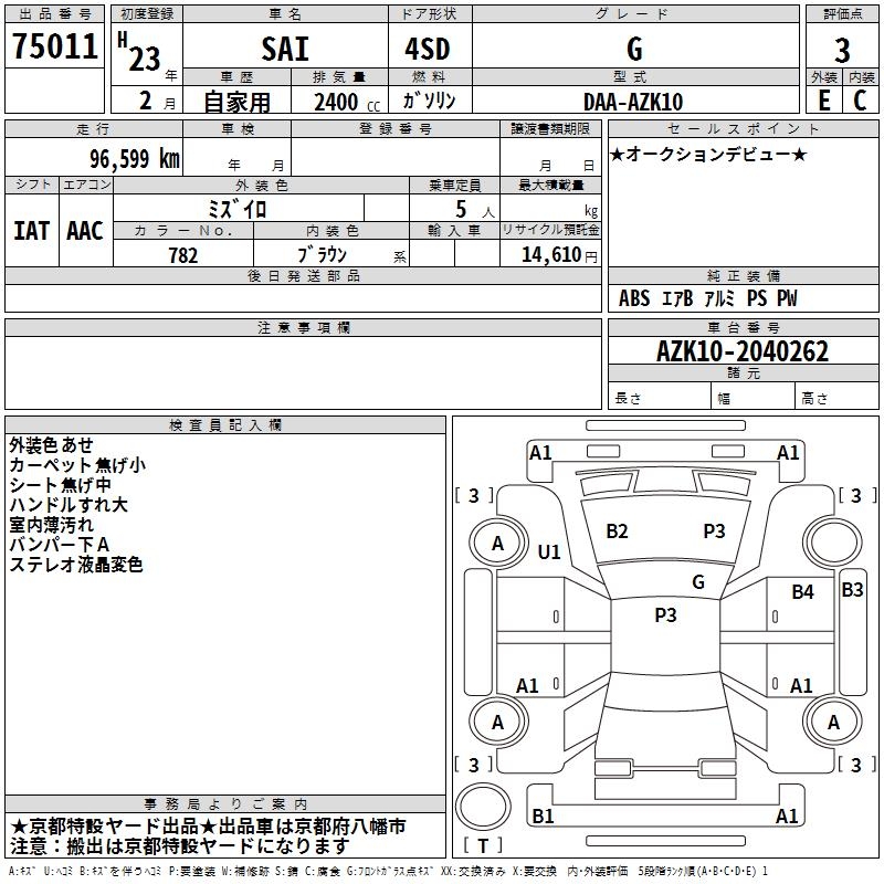 TOYOTA SAI