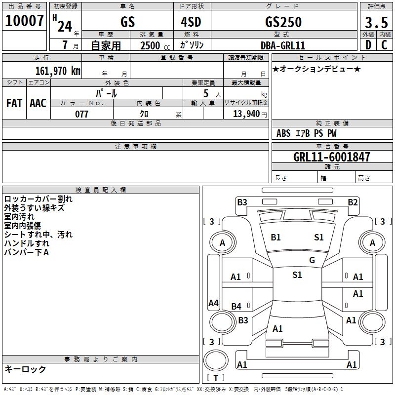 LEXUS GS250