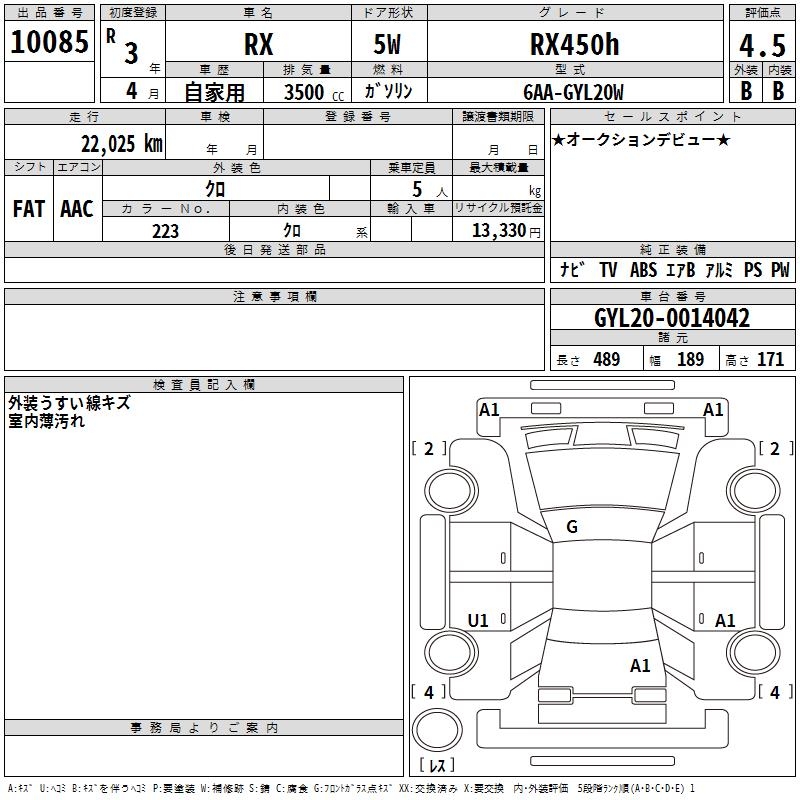 LEXUS RX450H