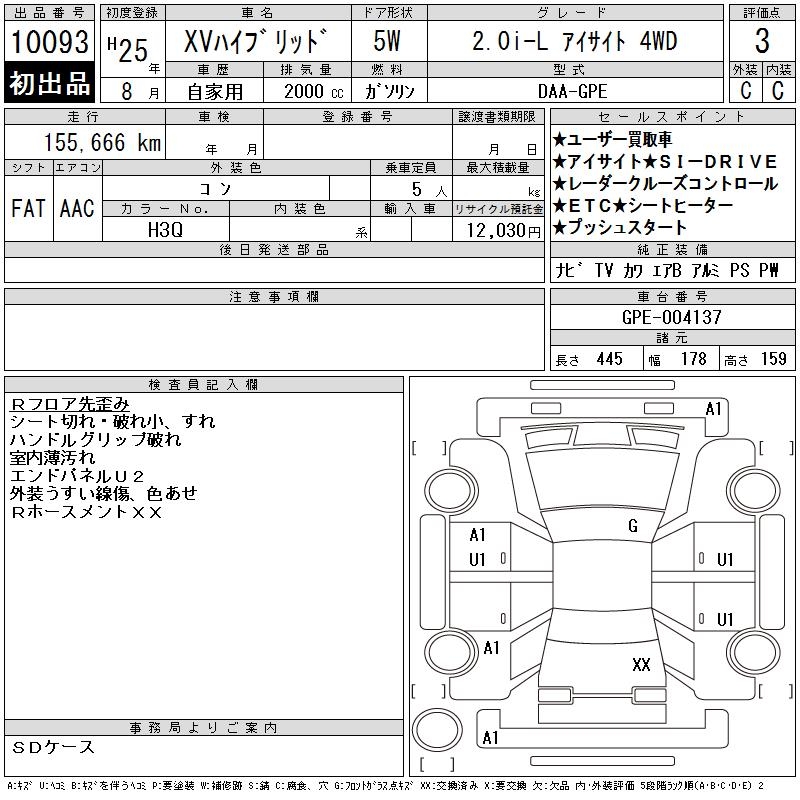 SUBARU XV