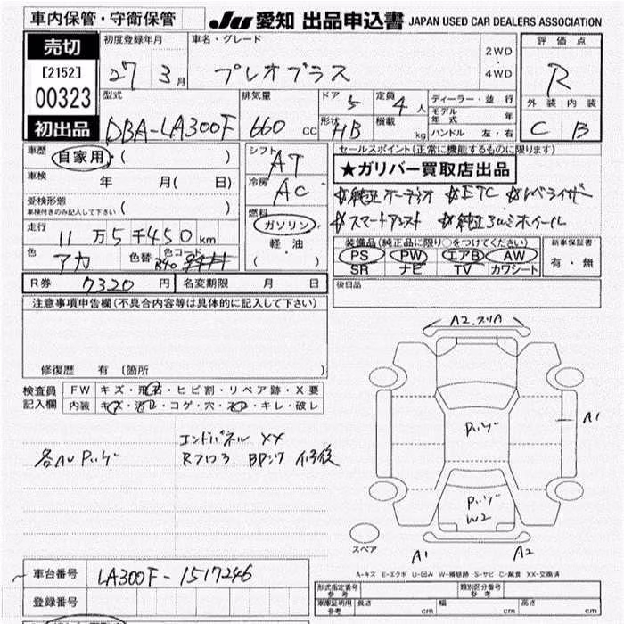 SUBARU PLEO PLUS
