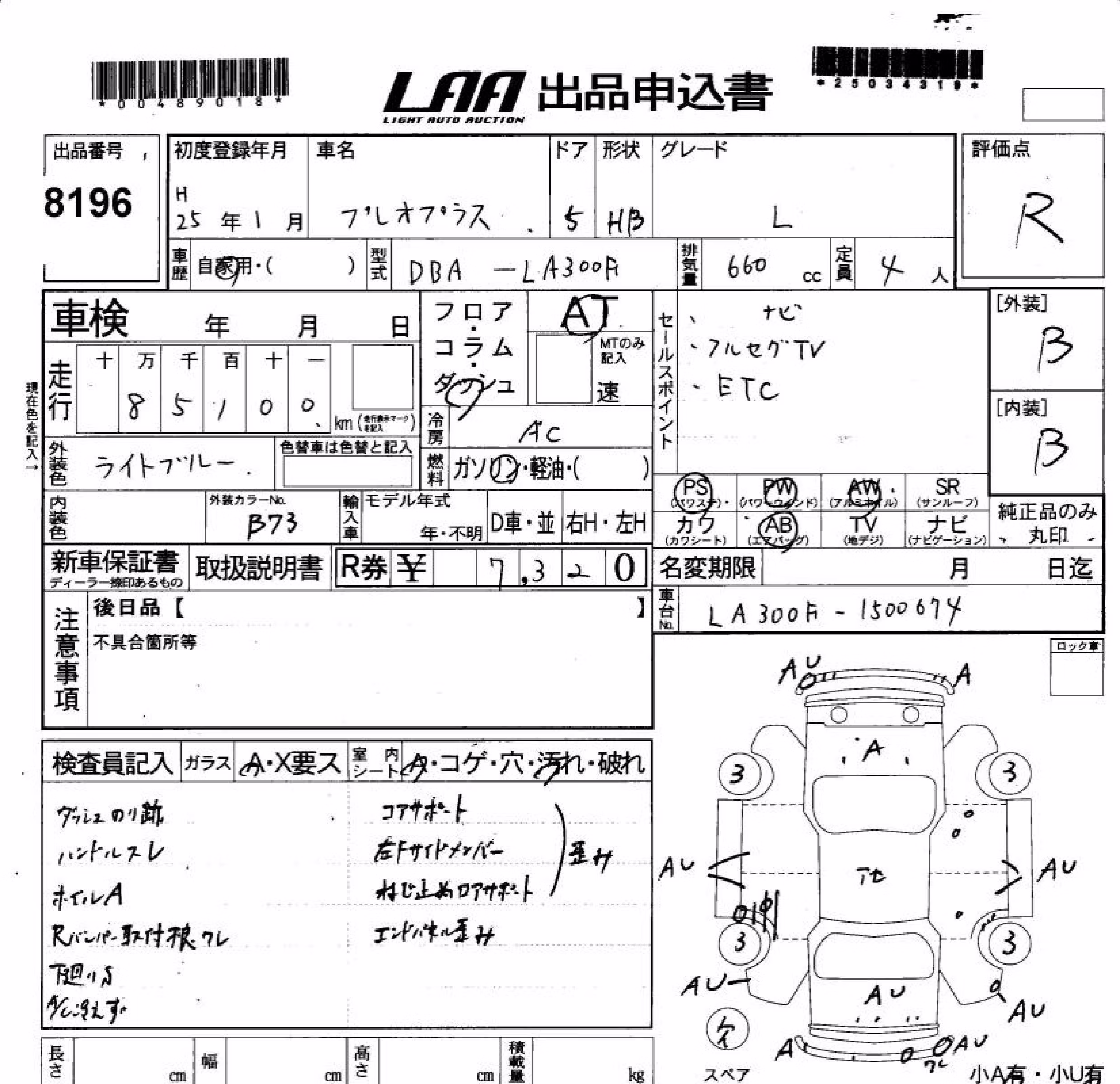 SUBARU PLEO PLUS