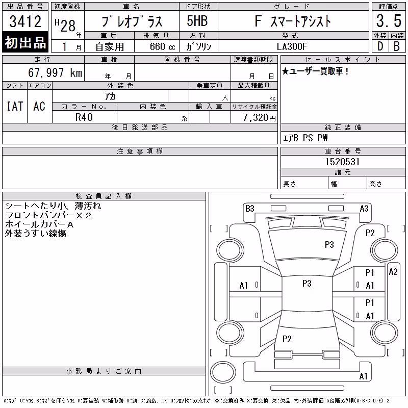 SUBARU PLEO PLUS
