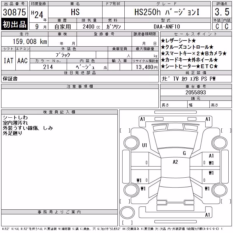 LEXUS HS250H