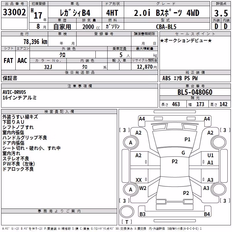SUBARU LEGACY B4