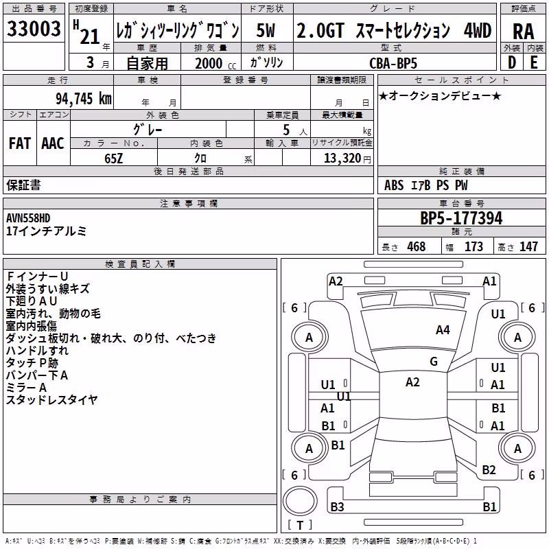 SUBARU LEGACY