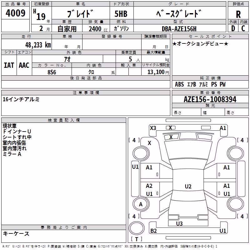 TOYOTA BLADE