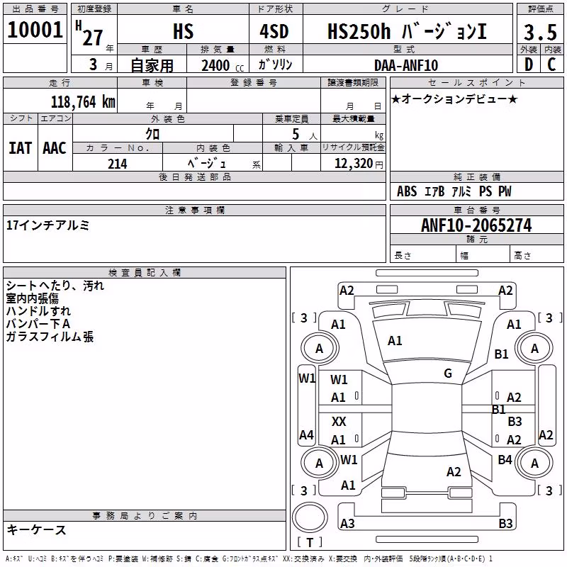 LEXUS HS250H