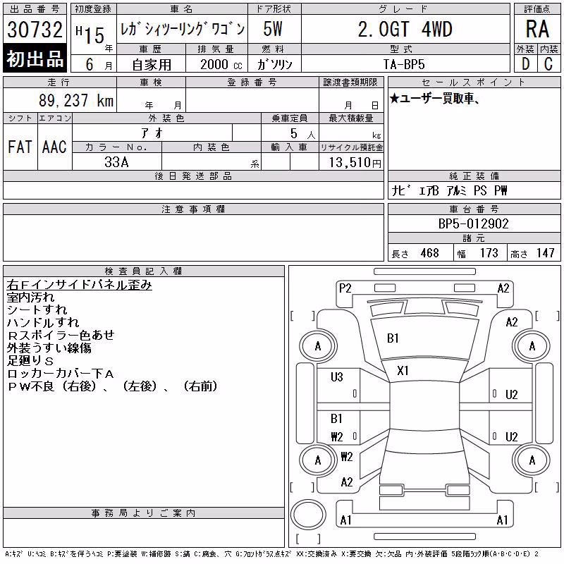 SUBARU LEGACY