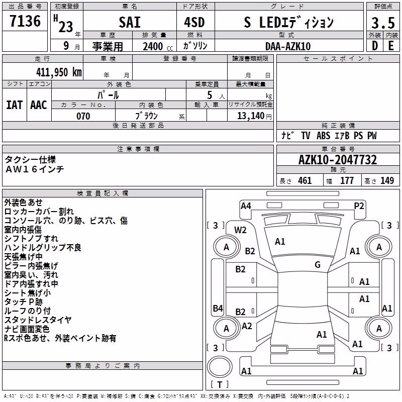 TOYOTA SAI