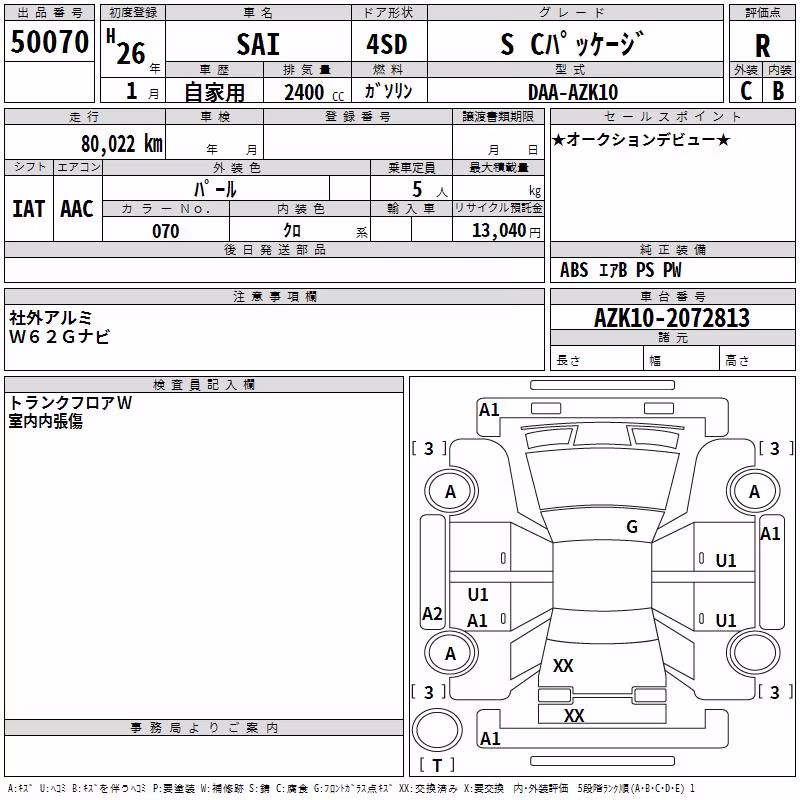 TOYOTA SAI