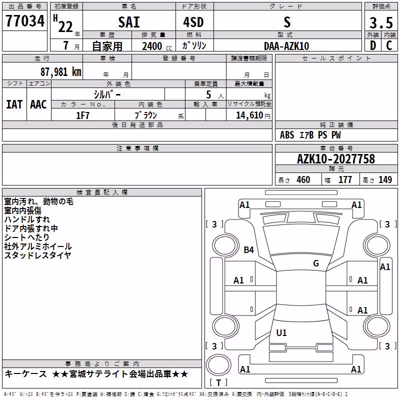 TOYOTA SAI